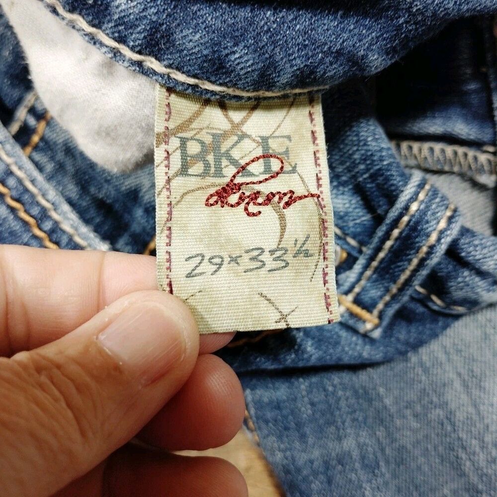BKE Culture Women’s Jeans 29 x 33 1/2 Bootcut Low Rise Stretch Distressed - Picture 5 of 11